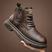 Men's British Style Retro Side-Zip Martin Boots for Autumn Casual Wear