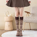 Women's Middle High Tube Calf Knee Socks Ethnic Style Net Cotton Socks