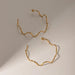 Stainless Steel Wave Design C-Hoop Earrings for Women
