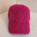 Winter Soft Imitation Fur Baseball Cap – Solid Color Warm Outdoor Casual Cap