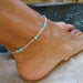 Retro Round Bead Turquoise Ankle Chains for Women Minimalist Anklet Jewelry