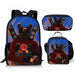 3PC-SET Toilet Man Backpack Primary Secondary School Teenage Peripheral Schoolbags