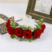 Handmade Velvet Flower Wreath Headband for Weddings and Vacations