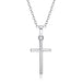 Gold Black Crystal Jesus Cross Pendant Necklace for Men & Women Jewelry