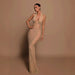Sequined Slim Fit Halter Evening Gown Bodycon Banquet Dress for Women