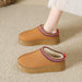 Women's Chunky Platform Plush Ankle Boots Suede Cotton Padded Shoes
