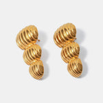 Stainless Steel Geometric Stud Earrings – Minimalist Jewelry for Women