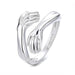 Women's Joint Ring Two Hands Embrace Ring Jewelry Opening Ring