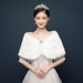 Bridal Fur Shawl and Warm Cloak for Wedding Dress and Cheongsam