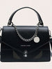 PU Leather Handbag with Chain and Detachable Shoulder Strap