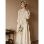 Tea Break French Retro Style Dress Women's Long Vintage Dress