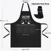 Waterproof and Oil-Resistant Solid Color Apron for Kitchen Use