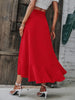 Women's Tied Ruffled Midi Skirt For Casual And Elegant Wear