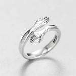 Women's Joint Ring Two Hands Embrace Ring Jewelry Opening Ring