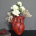 Resin Heart Vase Table Ornament for Living Room and Dining Decor