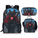 3PC-SET Toilet Man Backpack Primary Secondary School Teenage Peripheral Schoolbags