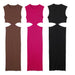 Waist Cut-Out Knit Long Dress O-Neck Sleeveless Sexy Vestidos
