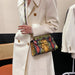 Women's PU Leather Snakeskin Print Stylish Crossbody Bag