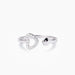 Sterling Silver Inlaid Zircon Heart Open Ring for Women – Romantic Adjustable Style