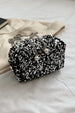 Sparkling Sequin Drawstring Bucket Bag with Metal Chain Strap