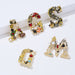 Fashionable Rhinestones Pearl Letters Minimalist Brooches Clothing Accessories Safety Pins