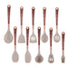 10 Pieces Kitchen Tools Set Wooden Handle Cooking Silicone Utensil Set