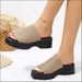 Women's Open Toe Platform Cloth Sandals – Lightweight Summer Footwear