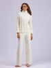 High-End Half-Turtleneck Sweater Wide-Leg Pants Women Two-Piece Set