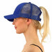 Ponytail Mesh Cap – Snapback Baseball Hat for Women and Men