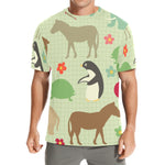 Men's Premium Animal Print Crew Neck T-Shirt With All Over Design
