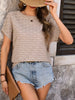 Women’s Short Sleeve Blouse with Classic Round Neckline
