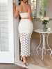Two-Piece Strapless Vest and Hip-Hugging Skirt Set for Women