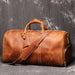 Unisex Retro Leather Travel Bag – Genuine Cowhide Large Crossbody Duffel
