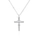 925 Sterling Silver Heart Cross Necklace – Minimalist Style for Women