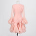 Elegant Ruffled Mid-Length Trumpet Sleeve Dress for Women