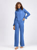 High-End Half-Turtleneck Sweater Wide-Leg Pants Women Two-Piece Set