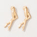 Funny Leg Stud Earrings Women's Attractive Gold Alloy Jewelry