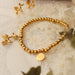 18K Gold-Plated Titanium Steel Puppy Charm Bracelet for Women