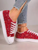 Women’s Stylish Sequin Embellished Round Toe Flat Sneakers With Comfortable Fit