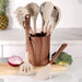 10 Pieces Kitchen Tools Set Wooden Handle Cooking Silicone Utensil Set