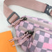 Checkered Adjustable Strap Nylon Crossbody Unisex Bag
