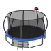 12FT Outdoor Recreational Kids Trampoline with Safety Net and Ladder
