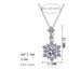 1 Carat Moissanite Zircon 925 Sterling Silver Necklace for Women