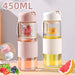 450ML Magnetic Glass Tea Infuser Bottle High Borosilicate Tumbler with Filter