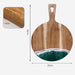 Resin Wave Pattern Wood Cutting Board for Kitchen Fruit and Steak Prep