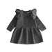 Knitted Baby Girl Princess Dress with Long Sleeves and Warm Sweater Material