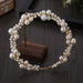 Handmade Twisted Pearl Bead Headband with Soft Chain Design