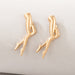 Funny Leg Stud Earrings Women's Attractive Gold Alloy Jewelry