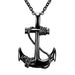 Stainless Steel Anchor Pendant Necklace for Men Nautical Pirate Jewelry
