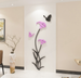 3D Acrylic Lily Crystal Wall Stickers for Elegant Home Decor in Living Room, Bedroom, or Entryway